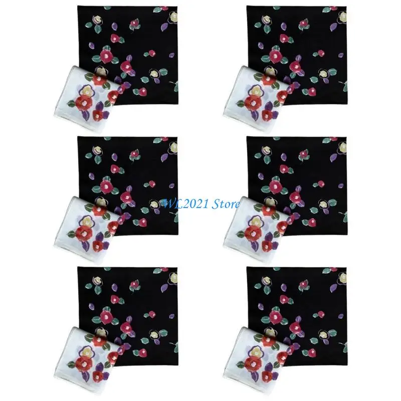 G5GC Floral Pattern Pocket Towel for Sports, Travel, Work, Grooms, Weddings, Prom