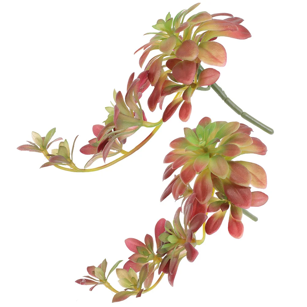 

2Pcs Faux Succulent Plants Decorative Artificial Plant Desktop Decor Office Household Room Accessories Vivid Tabletop Plant