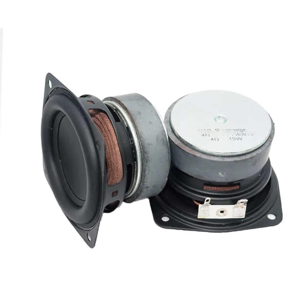AUIN 1 Stück 3 Zoll 78MM Subwoofer-Lautsprecher 4 Ohm 15W Super-Bass Audio Quadratischer Tieftöner DIY Heimkino-Sound Regallautsprecher – Detail 4