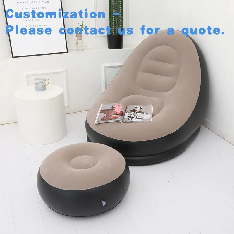 

custom.Inflatable Deck Chair With Household Pump, Lounger Sofa Indoor Living Room Bedroom, Outdoor Travel Camping Picnic