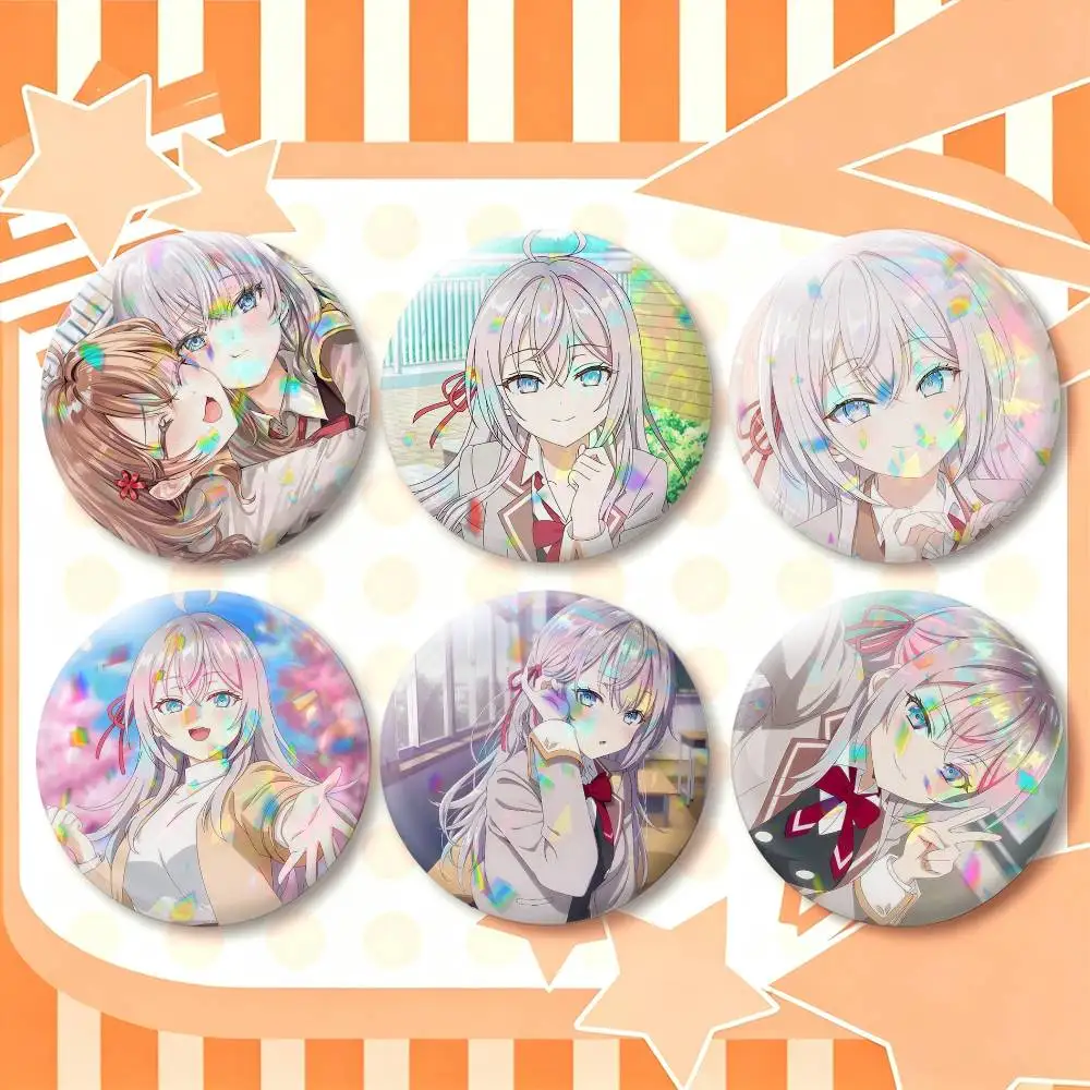 Alya Sometimes Hides Her Feelings in Russian  25mm 32mm 44mm 58mm 75mm Brooches Badges Pins for Accessories Gift
