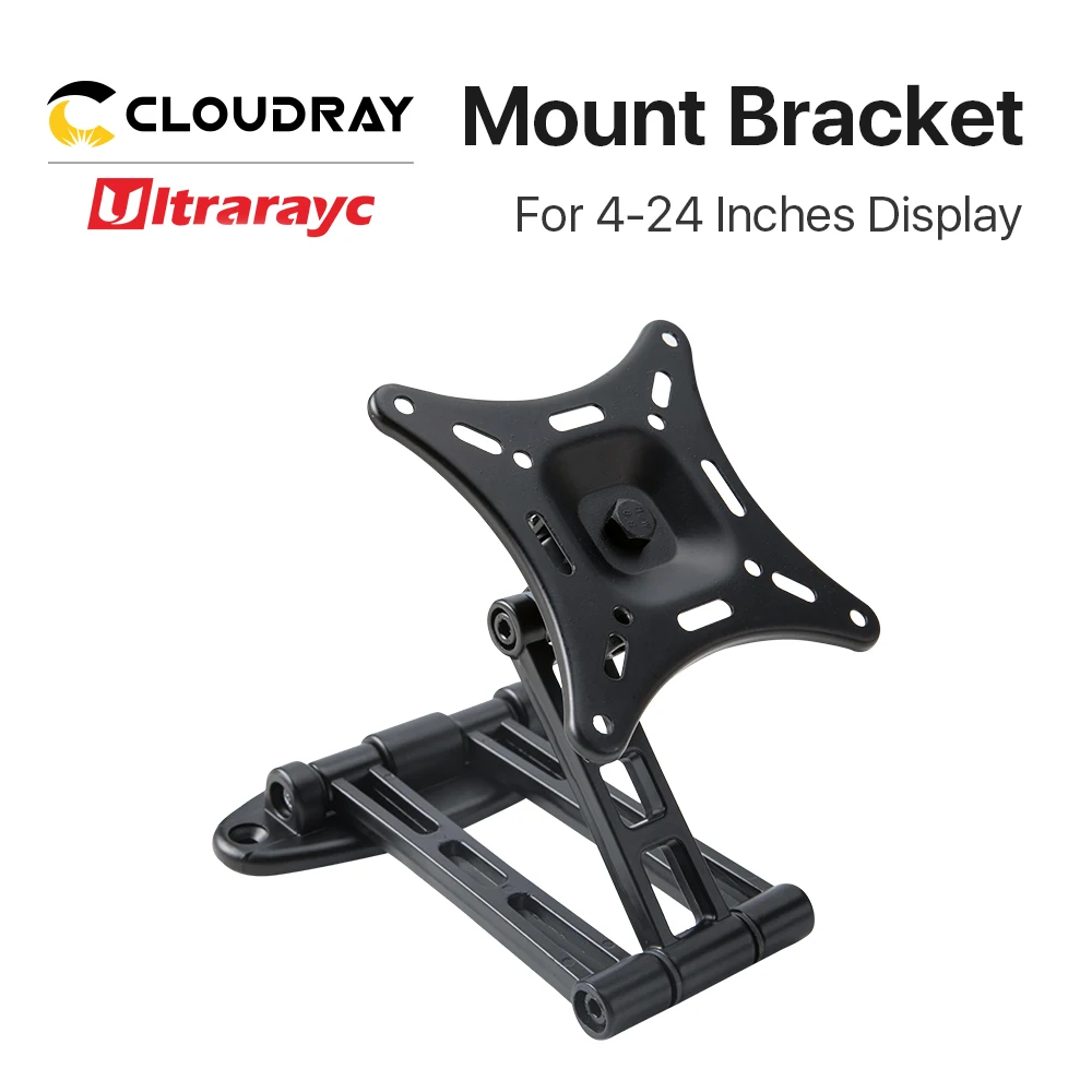 Ultrarayc Disply Mount Bracket for Laser Marking Machine Black & Silver 160*160mm for For 4-24 Inches Display