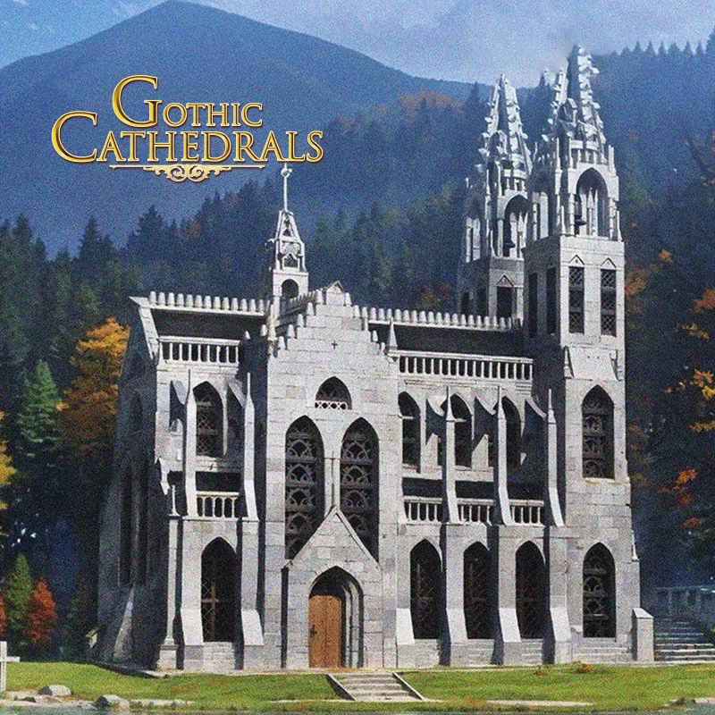 33920 Gothic Cathedral Architectural Model Puzzle Toy, Street Scene Series Building Blocks Toy Set, Children's Birthday Toy Gift