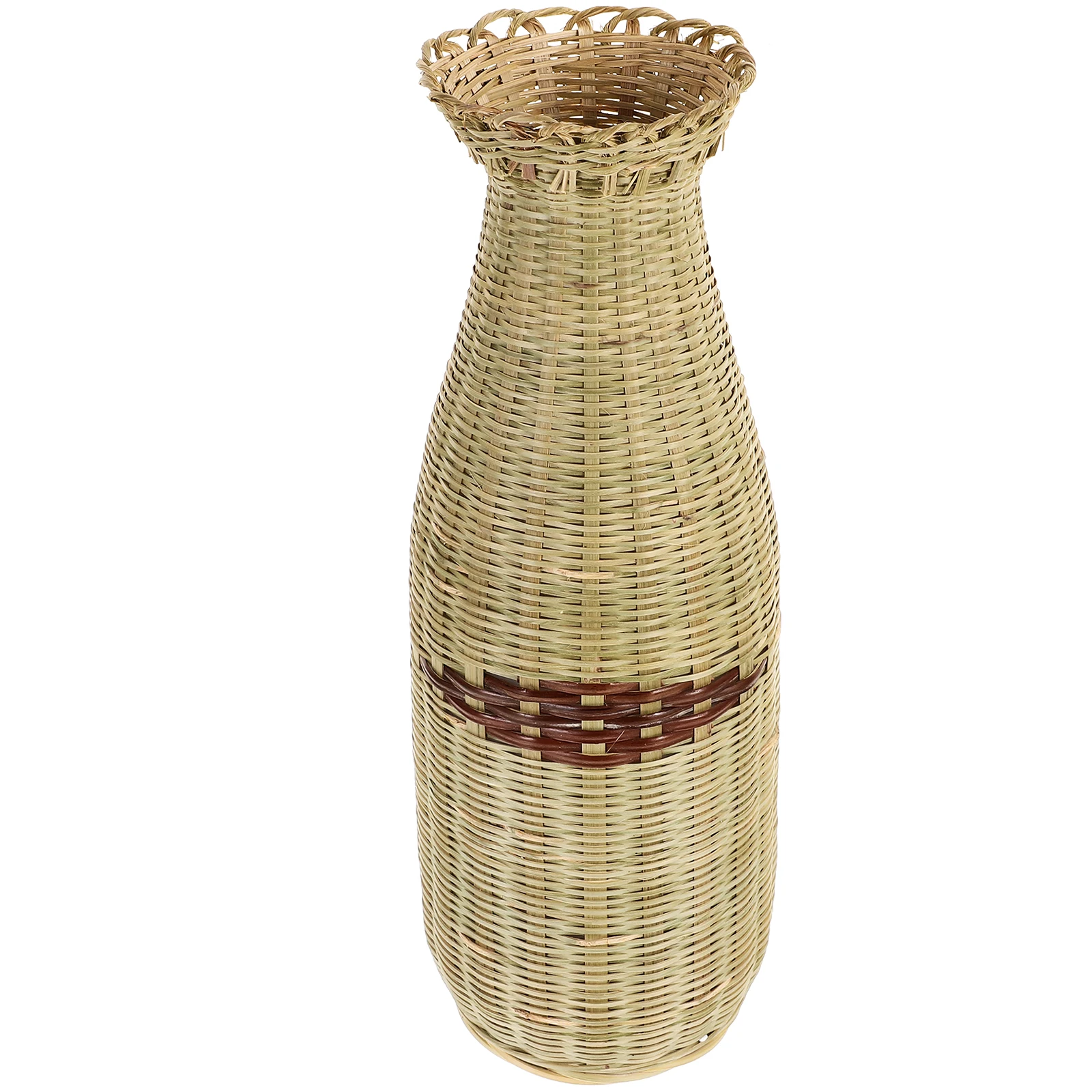 

Bamboo Woven Vase Decorative Home Office Flower Arrangement Holder Handcrafted Dried Flowers Container Large