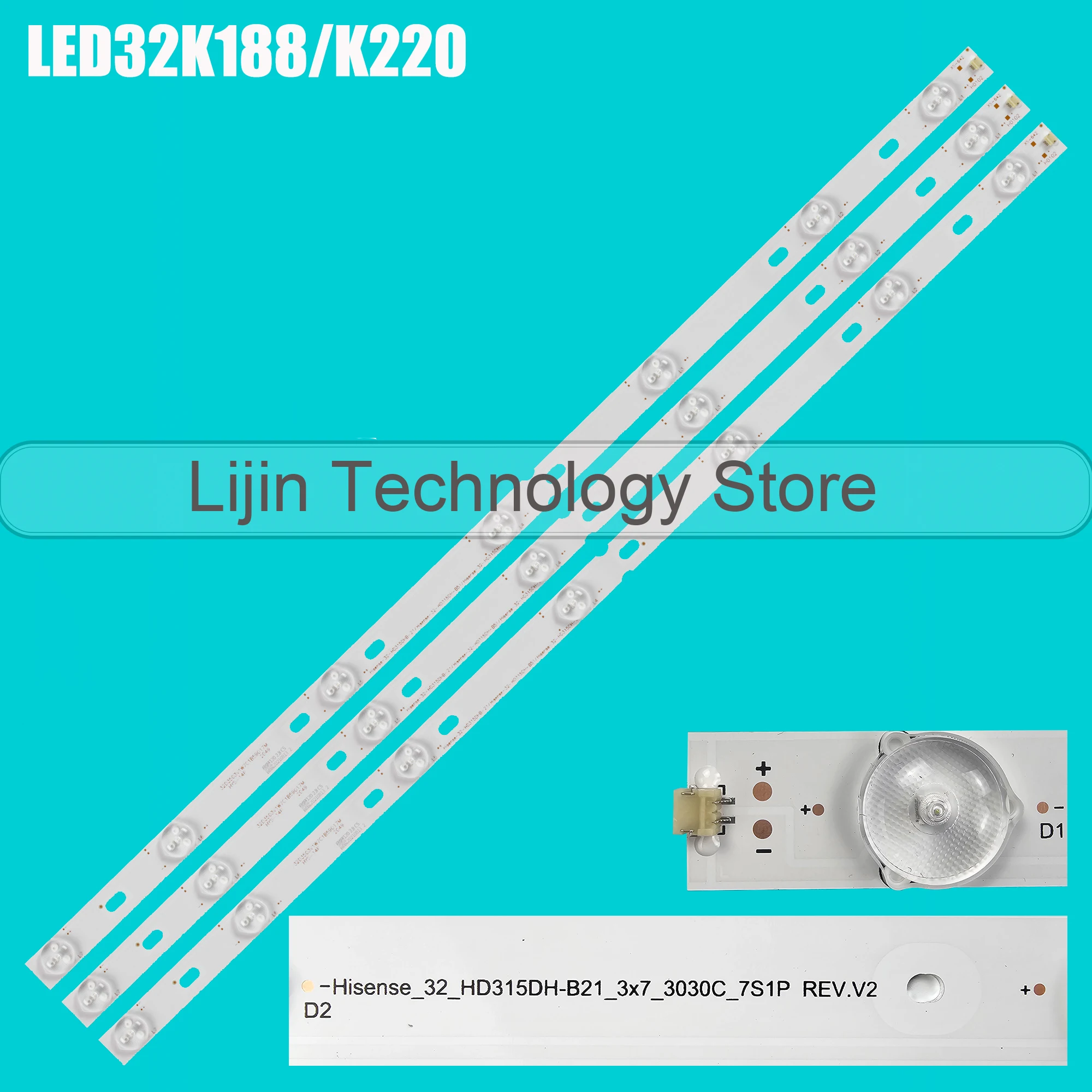 

LED strip For HD315DH-B12S28GM LED32K188/K220 HE32GYES3Y4147105897 LHD32K2204 LHD32K2204WCEU LHD32K2204WTEU