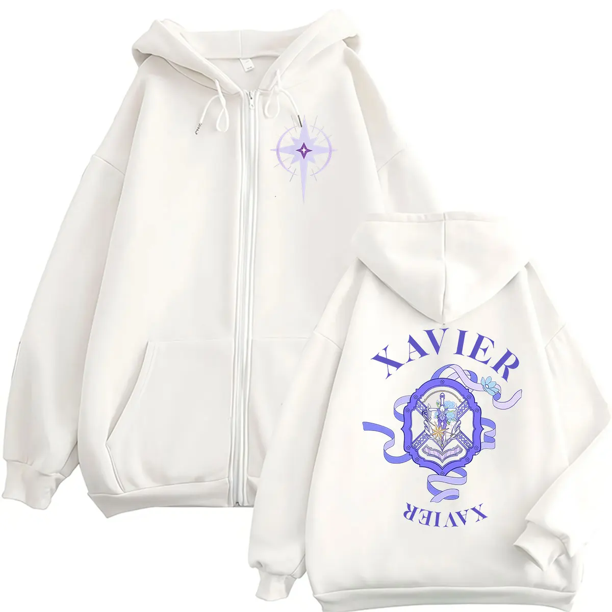 Hot Game Love and Deepspace Xavier Print Hoodie Men Women Long Sleeve Clothing Fashion Sweatshirt Casual Oversized Vintage Hoody