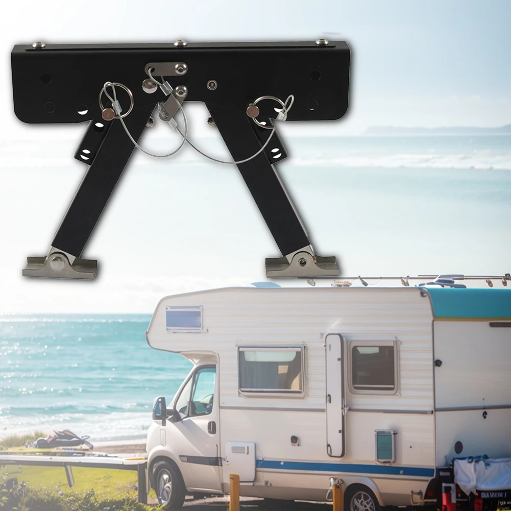 RV Entry Step Stabilizer Foldable Ground Support Jacks Easy To Install Heavy Duty RV Step Stabilizer  Step Jack Camping Car Part