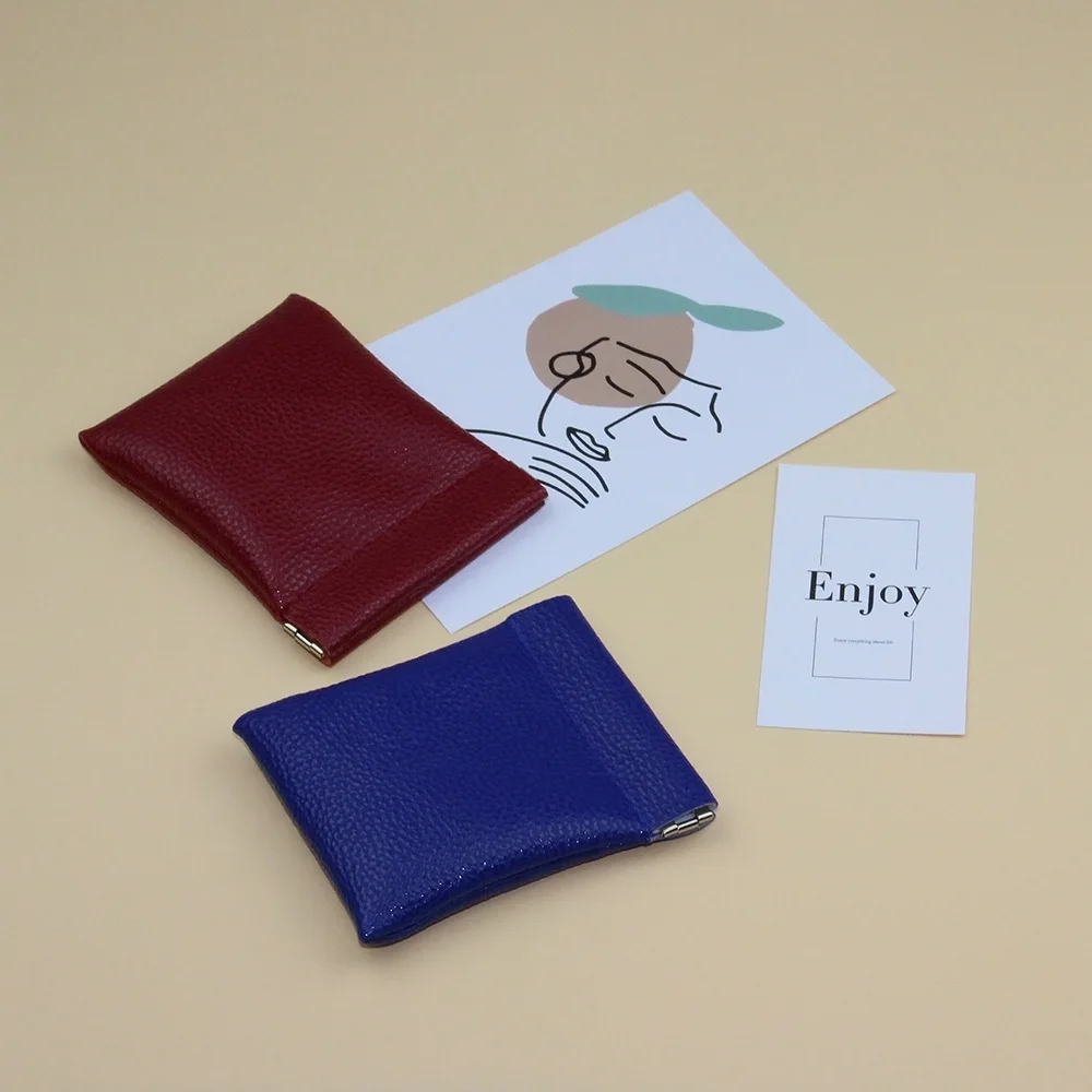 Mini monedero de cuero PU para hombres y mujeres, tarjetero de visita para llaves pequeñas, monedero corto para niños, monedero pequeño