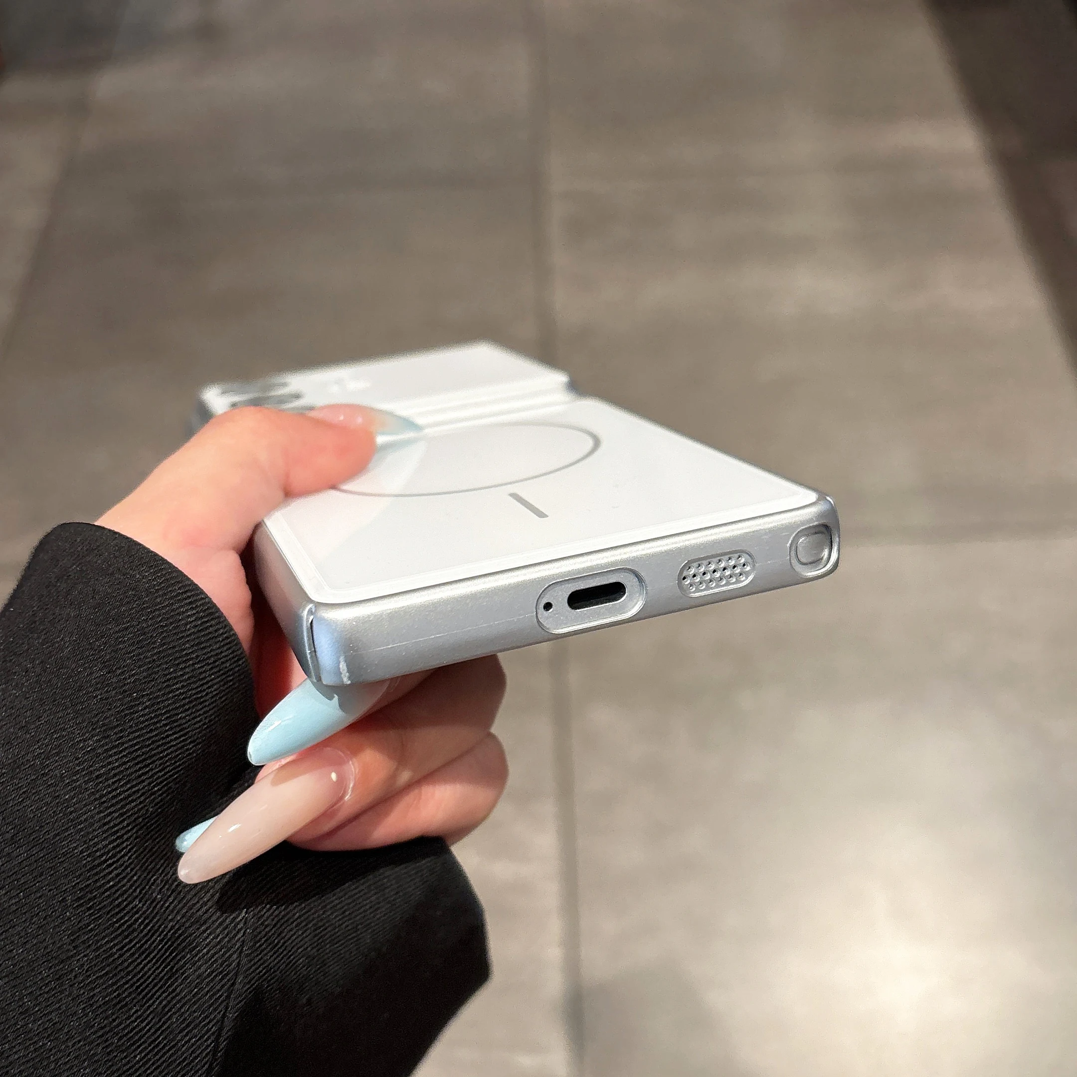 Compatível com MagSafe case Samsung acrílica