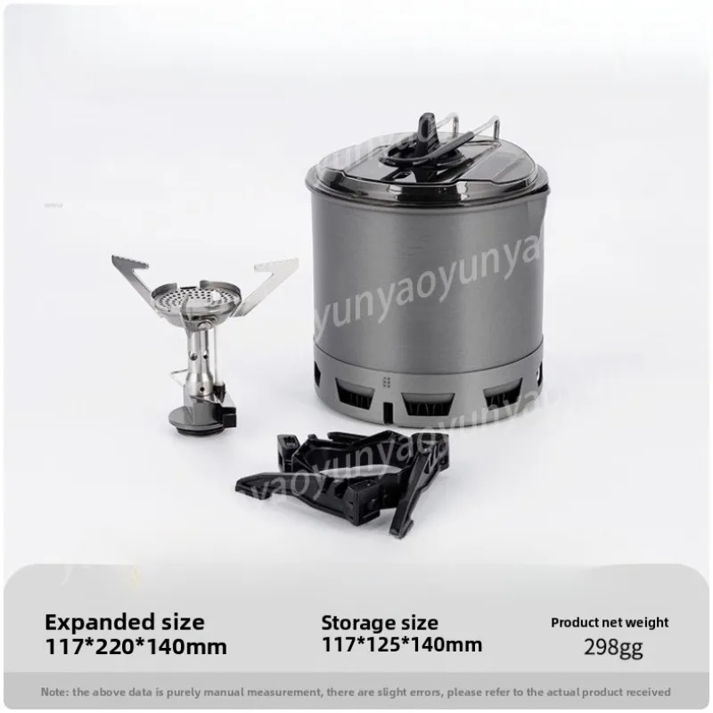 Outdoor Hiking Cooking Kit Lightweight Stove Pot Set for Self Driving Backpacking Picnic Trip