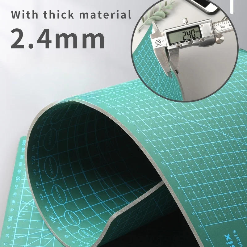 A3 Large Self-Healing Cutting Mat Double-Sided Fabric Quilting Silhouette Crafts - Durable Green Sewing Pad JVLAB