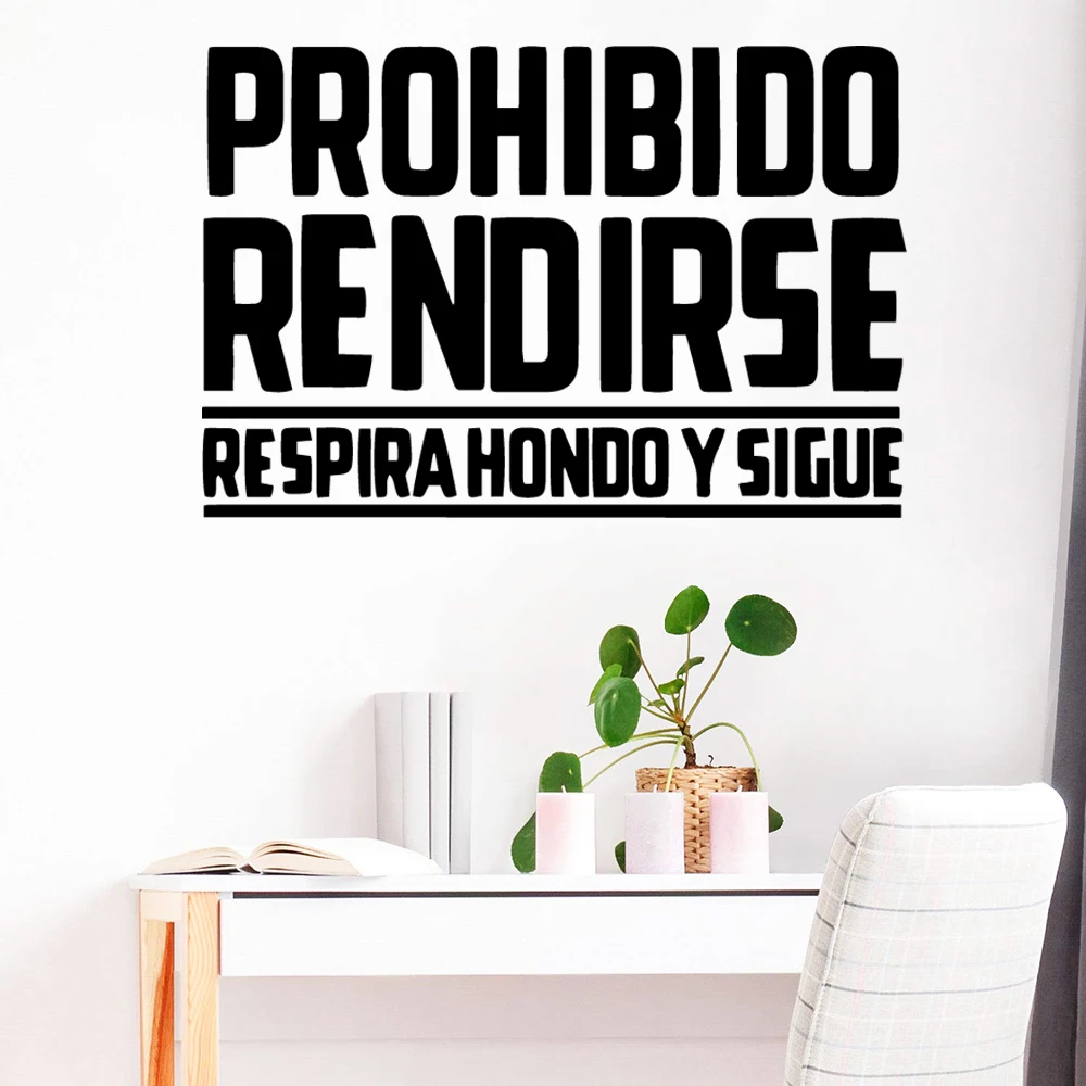 1 pc Drop Shipping nice Spanish quotes wallpaper Vinyl Decals Wall Stickers For Kids Rooms Decoration Decal Creative Stickers
