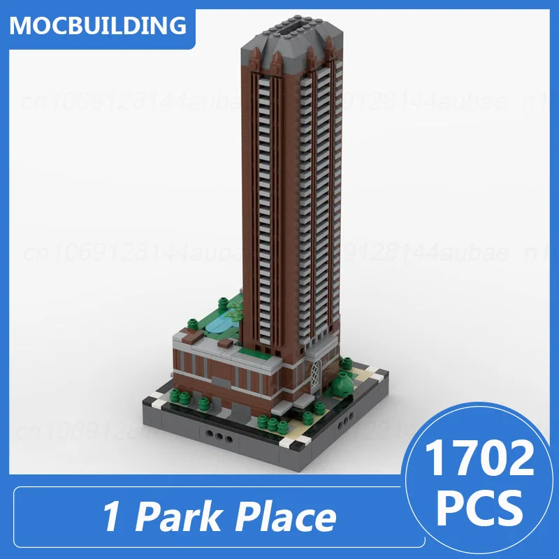 Fulbright Tower o Hilton Americas Moc bloques de construcción Diy montar ladrillos arquitectura modelo colección exhibición juguetes de Navidad regalos