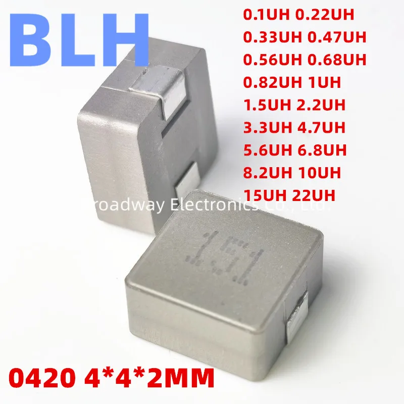 10PCS 0420 4*4*2MM 8.2U 8.2UH 8R2 10U 10UH 100 15U 15UH 150 22U 22UH 220 SMD Molding Power Inductors