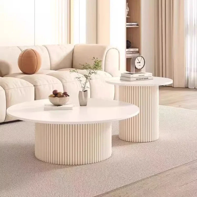 

French Cream Style coffee table Living Room bedroom Storage Decor Side tables Space Saving Stolik Kawowy home furniture