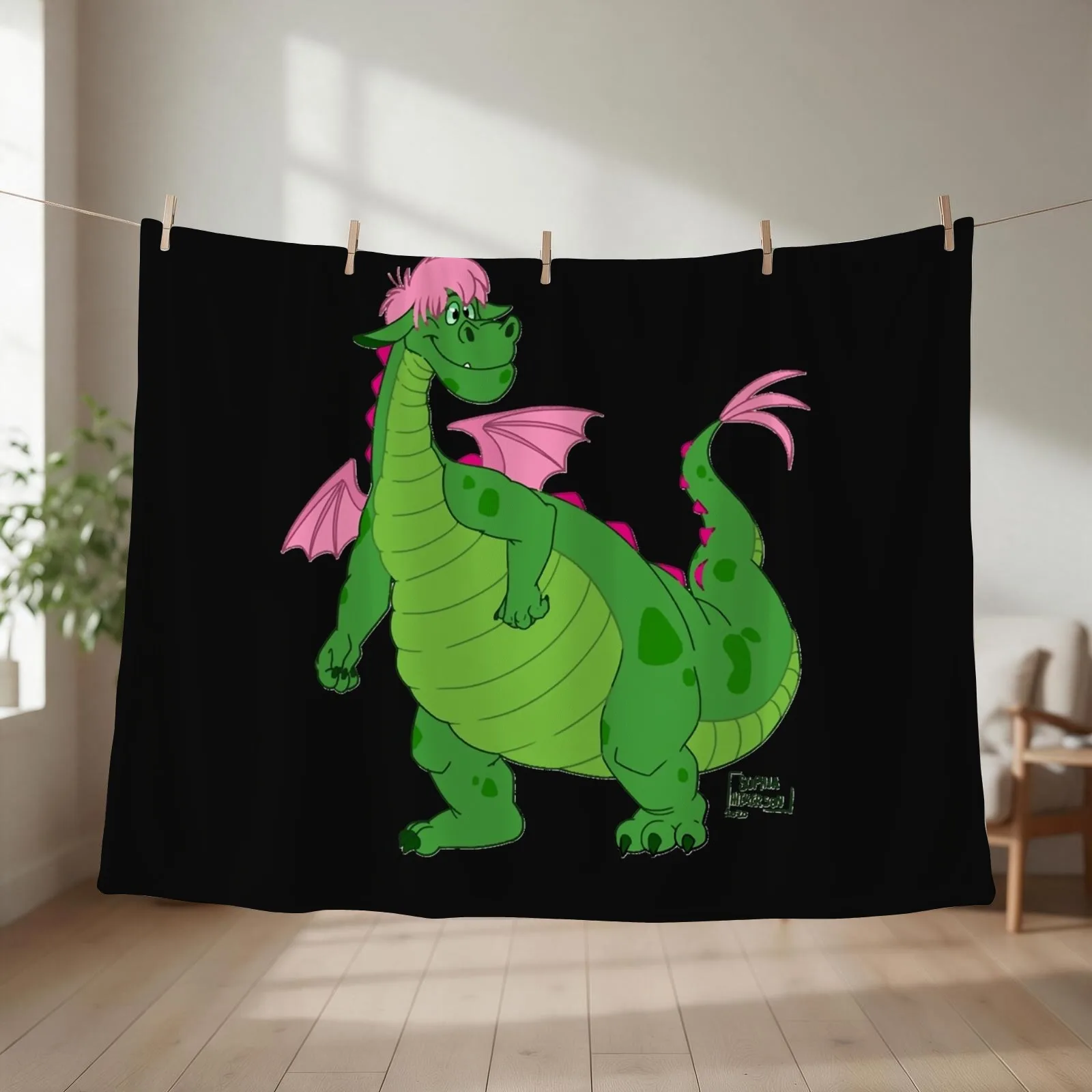 Pete&x27;s Dragon Elliot Essential Throw Blanket Quilt valentine gift ideas blankets ands Flannel Fabric Blankets