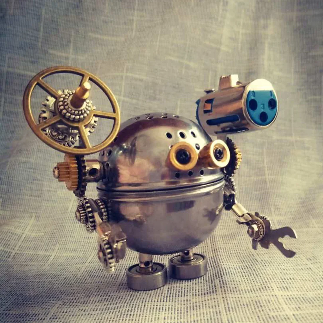 Diy Assembleren Model Kit Metalen Cartoon Montage Figuur Model Ornamenten Steampunk Stijl Model Gebouw Kits Voor Kinderen Volwassenen Cadeau