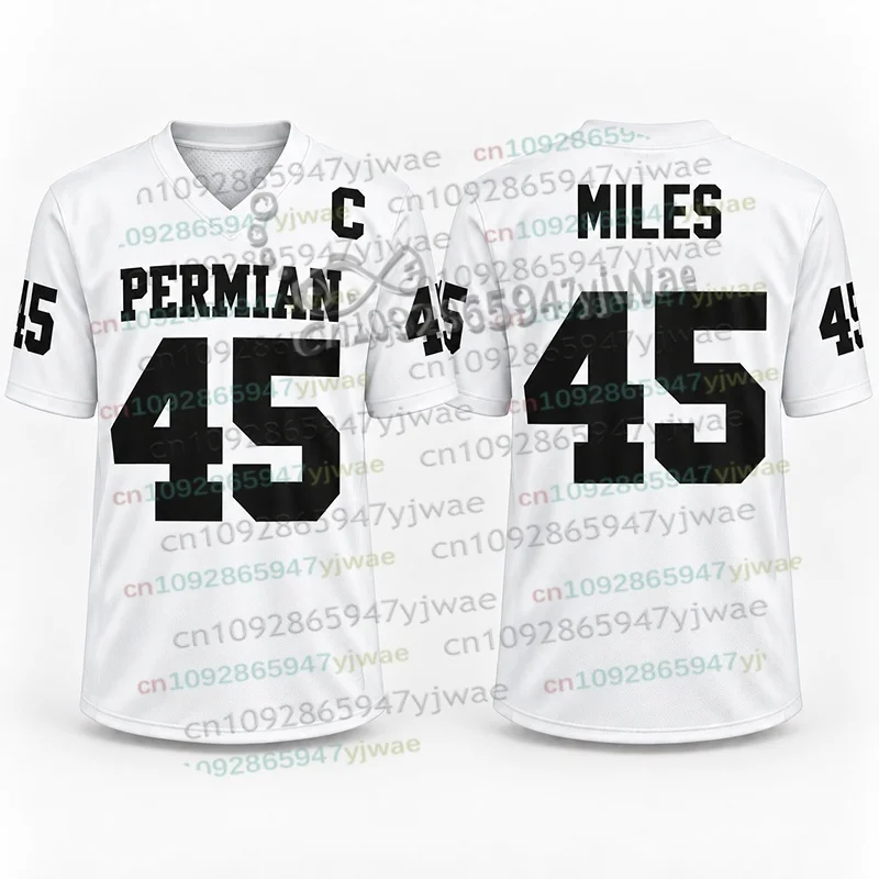 Men's Women's T-shirts American Street Style Sports Mesh Football Jersey Casual Breathable Plus Size Dance Hip-hop PERMIAN MILES
