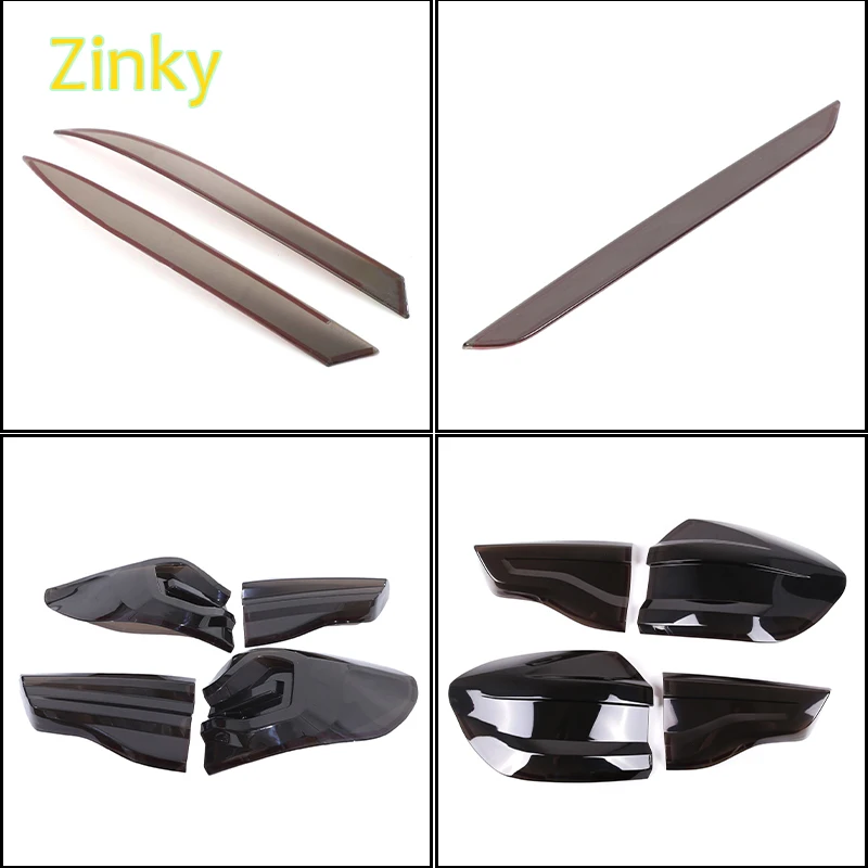 

2x ABS Car Headlights Tail Light Cover Brake Light Wide Indicator Protective Cover Fit for BMW X3 iX3 X3M G01 G08 F97 2018-2025