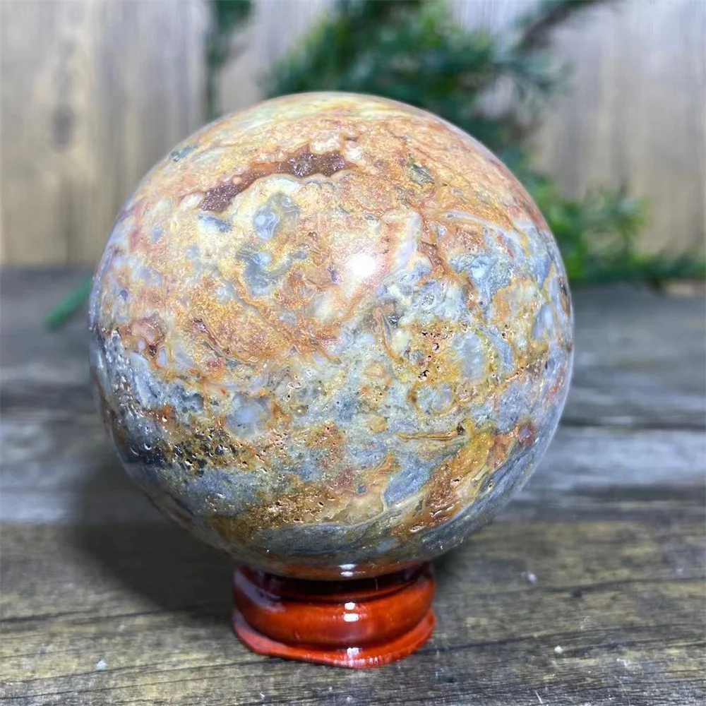 Natural Crystal Crazy Agate Sphere Ball Home Decoration Quality Healing Reiki Minerals Energy Quartz Stone Spiritual