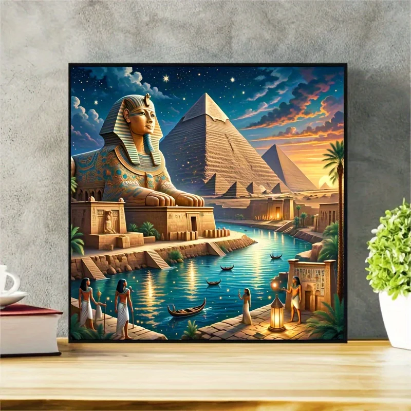 Abstract Landscape of Ancient Egypt Jigsaw Puzzle 500/1024 PCS Holiday Stress Relieving Fun Games Home Decor Holiday Gifts