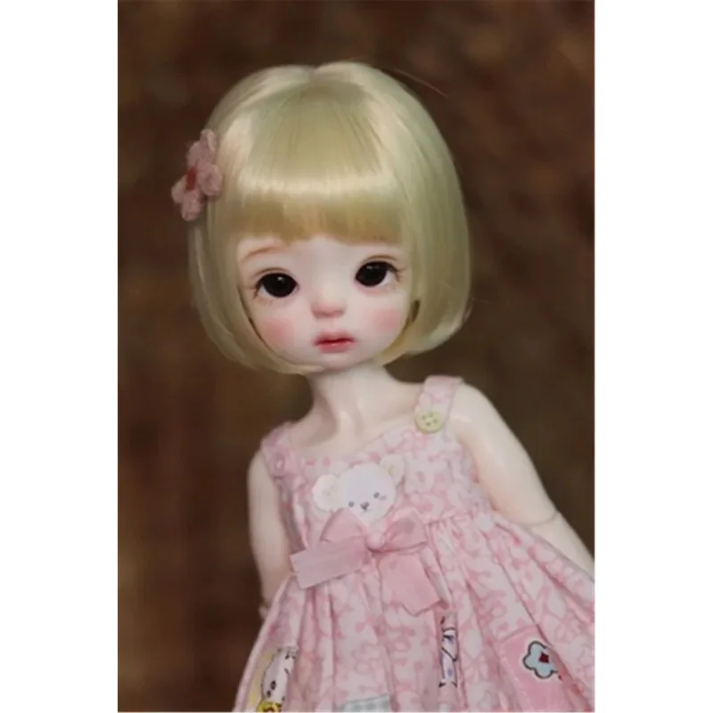 

BJD Doll Wig Girls Baby 1/3 1/4 1/6 Cute Blythe High Temperature Silk Short Hair Wig Multi-color Toys