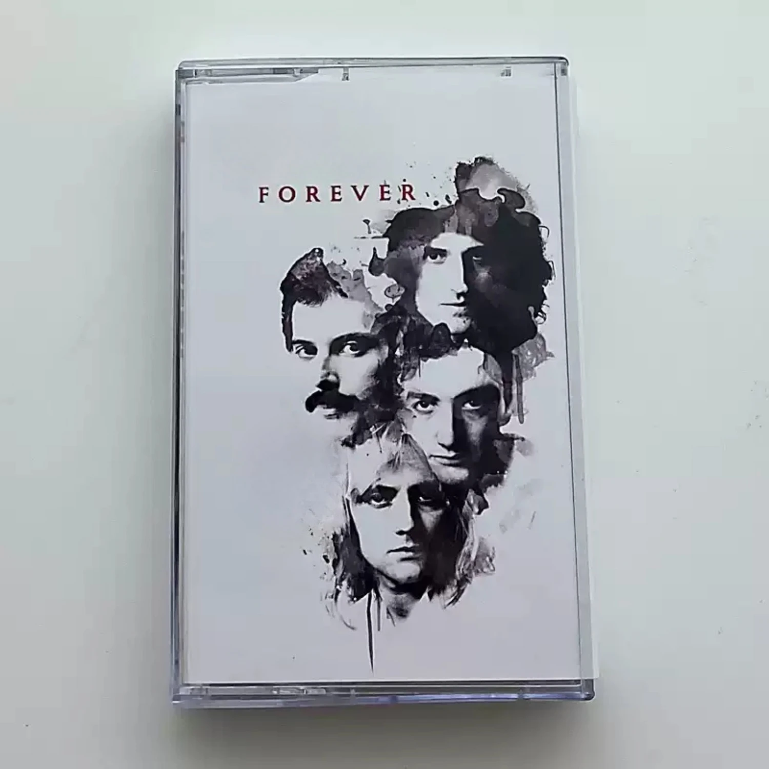 Forever Classic Rock Retro Music Cassette Tape Black & White Ink-Wash Band Portrait Cover Collectible Tape