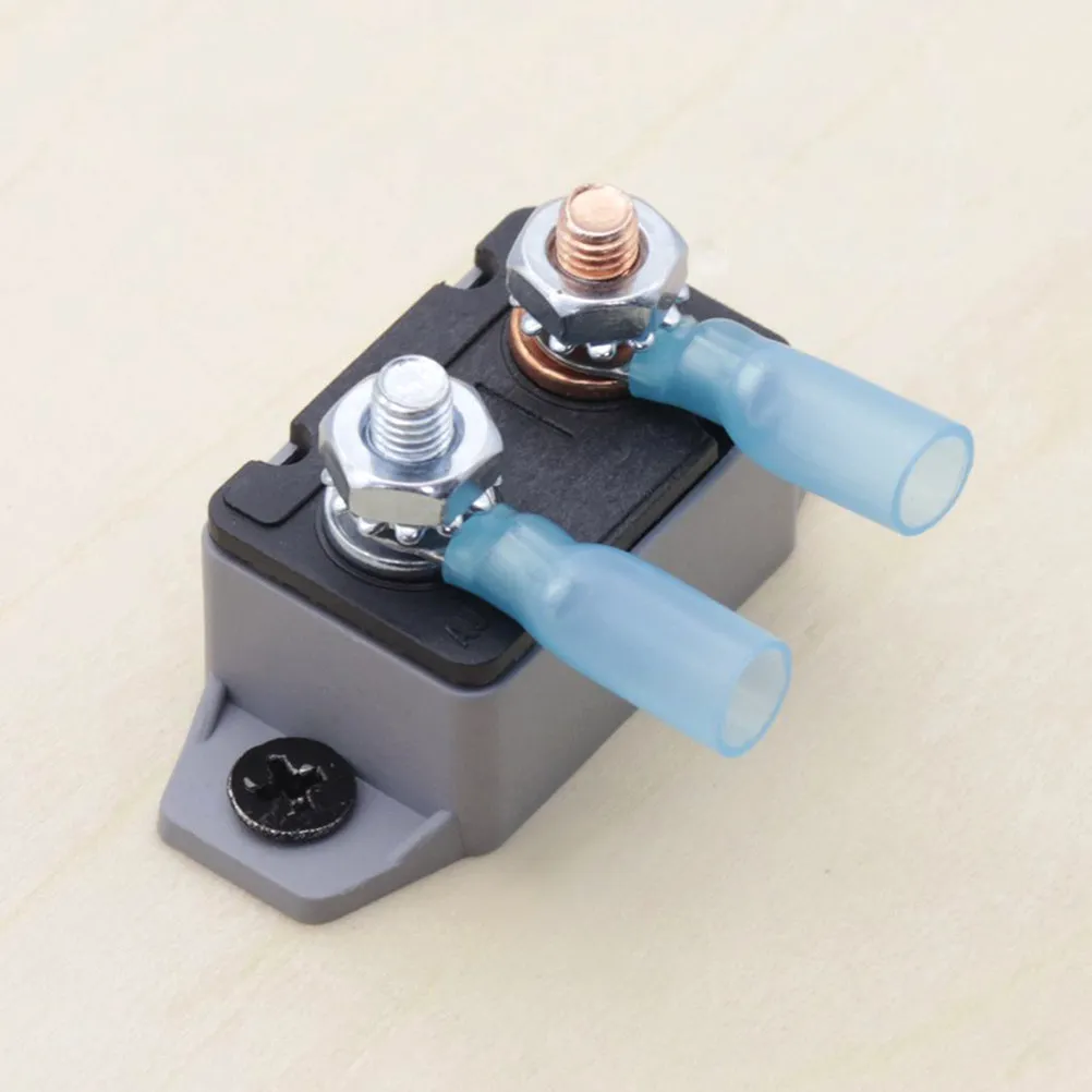 

1Set Manual Reset Circuit Breaker 20A 12V 24V Dc Bolt Type with Protective Shell Insulated Housing for Automotive Rv Marine Boat