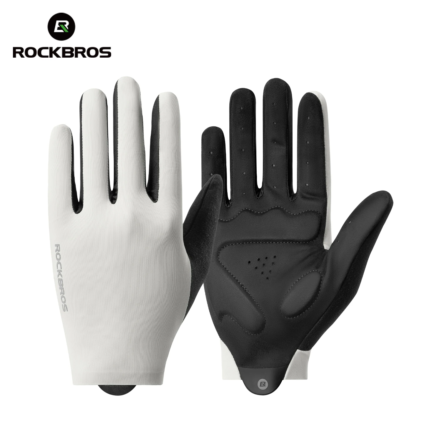 ROCKBROS Fahrradhandschuhe Leichte Atmungsaktive Rutschfeste Vollfinger-Handschuhe SBR Hochelastische Stoßdämpfende Fahrradhandschuhe