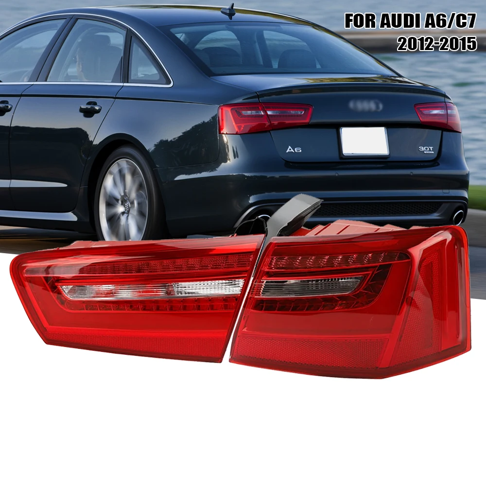 Left/Right Side Tail Lamp FOR Audi A6 C7 2012 2013 2014 2015 Rear Tail Light Brake Lamp with