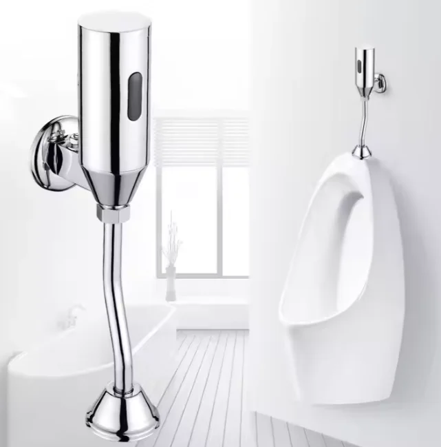 

Brass Touchless Wall Mounted Automatic Sensor Urinal Flush Valve Toilet Water Flusher For Bathroom Use