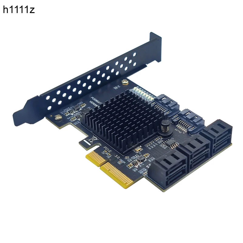 PCIE 8 Port SATA Expansion Card Extension Board PCI E PCI-E PCI Express X4 to SATA3 6G HDD SSD Adapter Controller Hub Multiplier