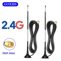 2PCS 2.4GHz WIFi antenna 12dbi 2400-2500MHz wireless router SMA omnidirectional high gain wifi antenna