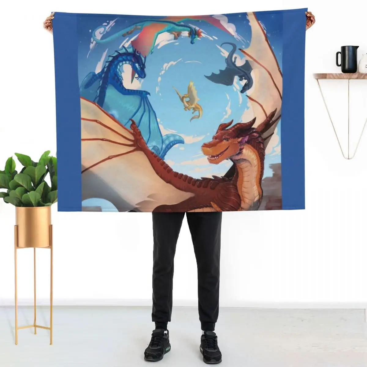 Wings of Fire - Clay and the Dragonets of Destiny Throw Blanket Bed Bed linens Picnic Large Soft Plaid Nap Blankets