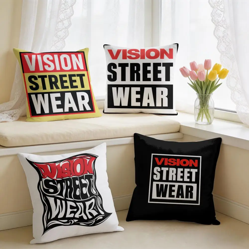 V-Vision S-Street-Wears Cushion Cover Square Short Plush Pillow Case Living Room Sofa Home Decor Funda 40X40