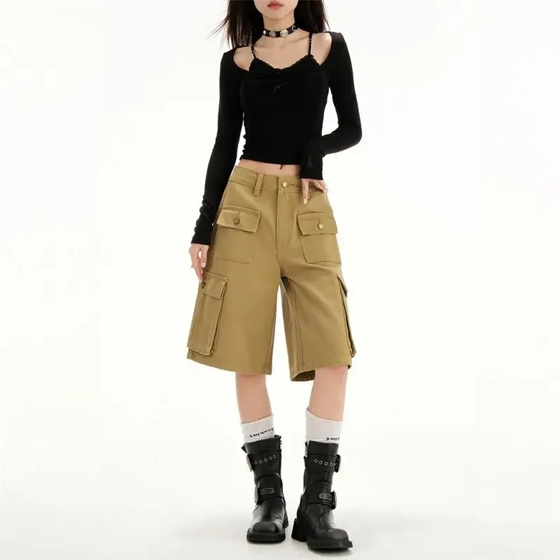 New Arrival Women's Loose Wide Leg High Waist Jeans Casual Cotton Workwear Cropped Denim Pants 2025 Spring Summer
