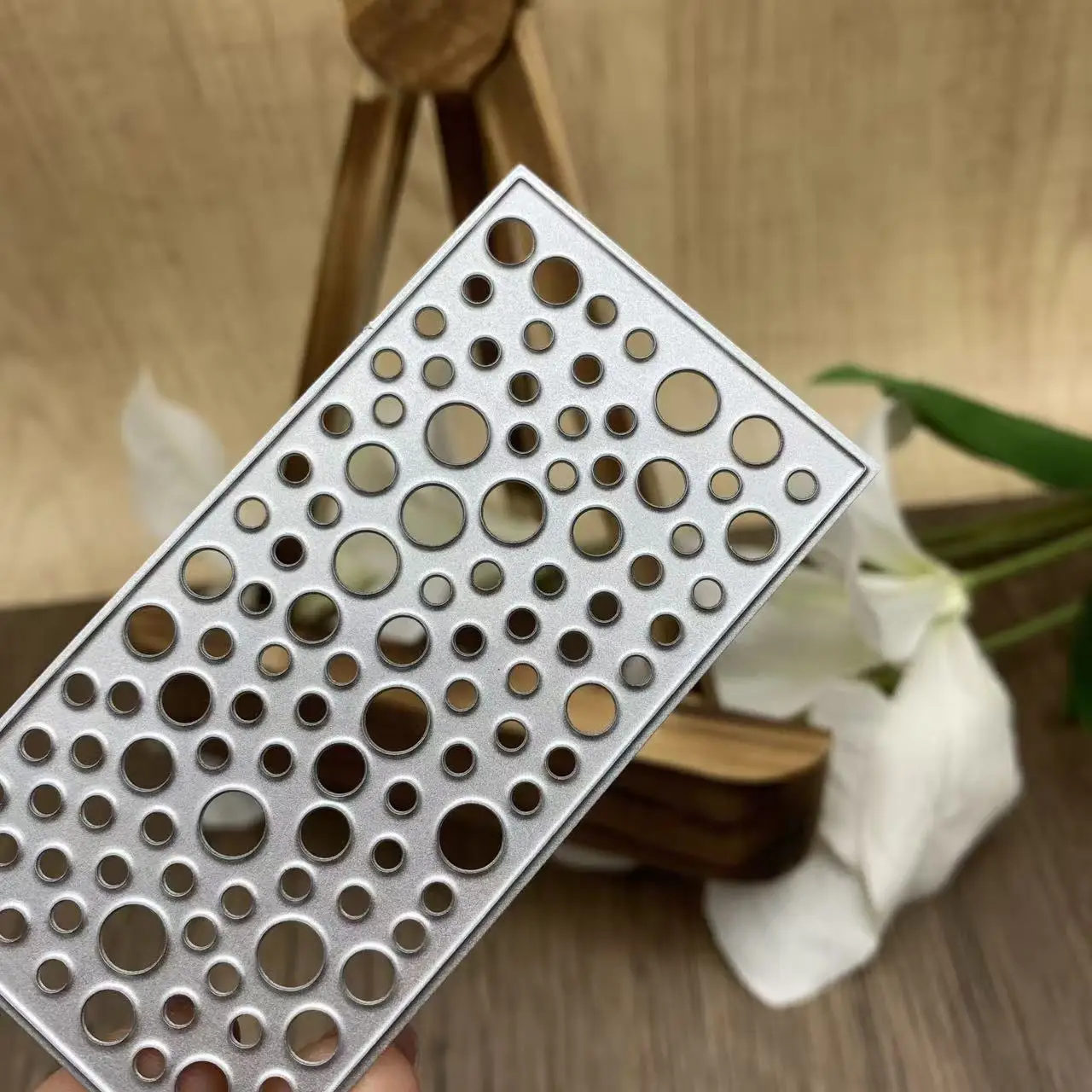 Multi Size Dot Hollow Background Metal Cutting Dies Round Hole Base DIY Scrapbooking Card Background Dies