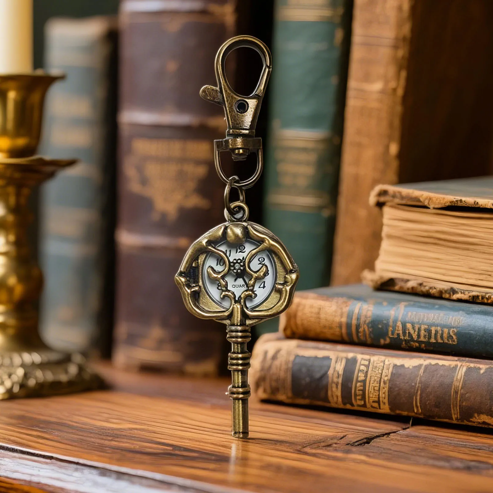 Cute And Compact Key Shaped Hanging Watch,Personalized Retro Pocket Watch,Student Minimalist Pocket Watch,Fashionable Accessory
