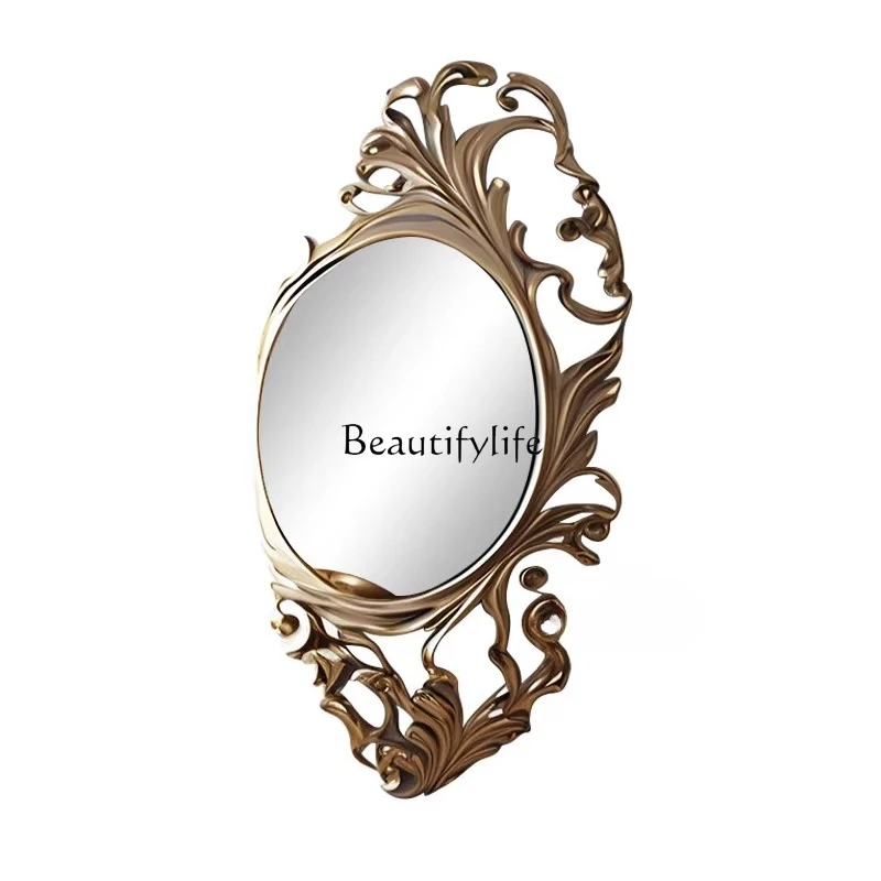 

European retro full-body mirror American carved porch full-length mirror
