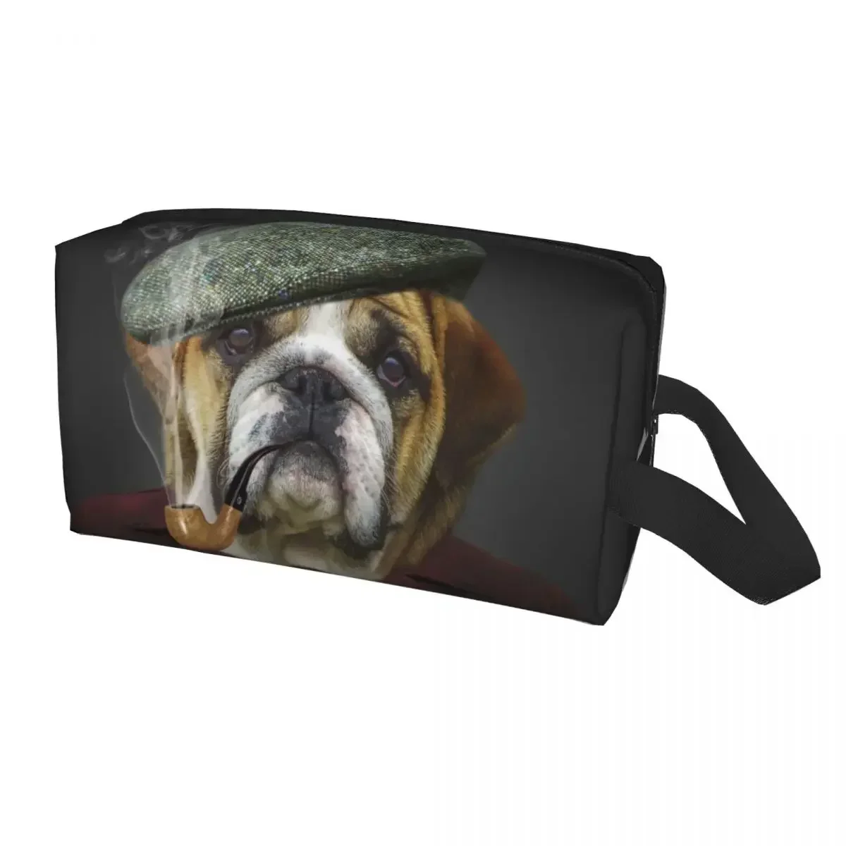 

Cute English Bulldog Toiletry Bag Women Pets Doggo Dogy Funny Puppy Makeup Cosmetic Organizer Lady Beauty Storage Dopp Kit Box