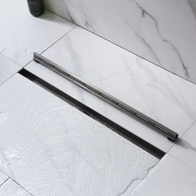 304 stainless steel concealed shower drain cover rectangular shower grate sink long linear floor drain
