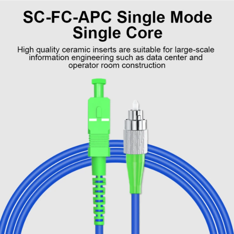 ONTi Outdoor Armoured Fiber Patch Cable SC-FC APC Single Mode Single Core Fiber Optic Cable Cord Available 1-100m SM Jumper FTTH