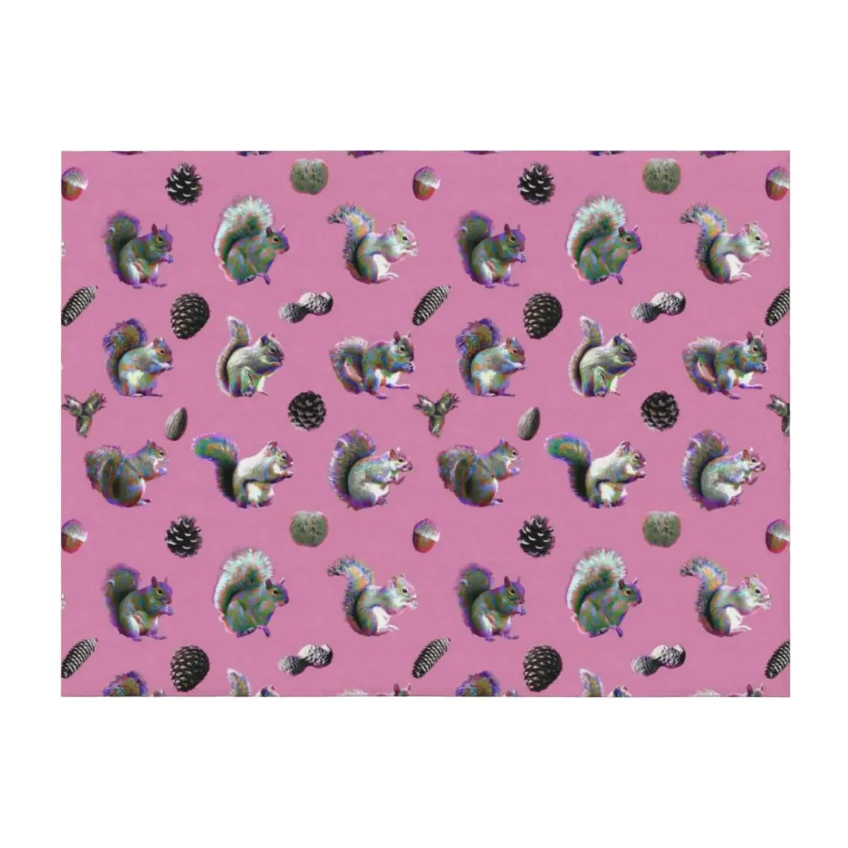 

Electric Squirrels on Pink Throw Blanket For Sofa Thin Luxury Designer Blankets Sofas Of Decoration Travel Blankets