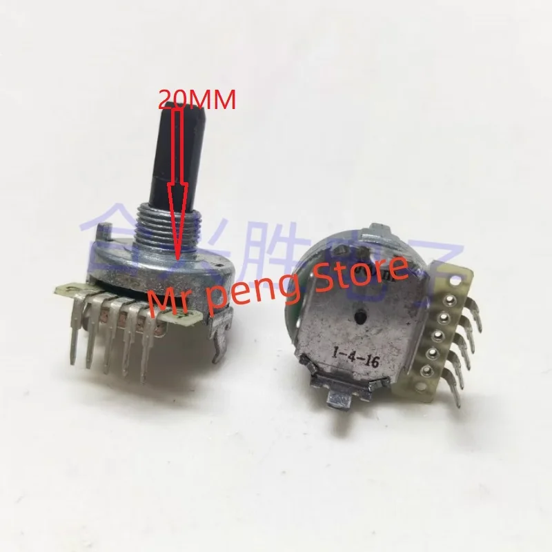 2pcs for NOBLE Model 16 360 degree rotary encoder 16 positioning pulse regulation potentiometer shaft length 20mm 1-4-16