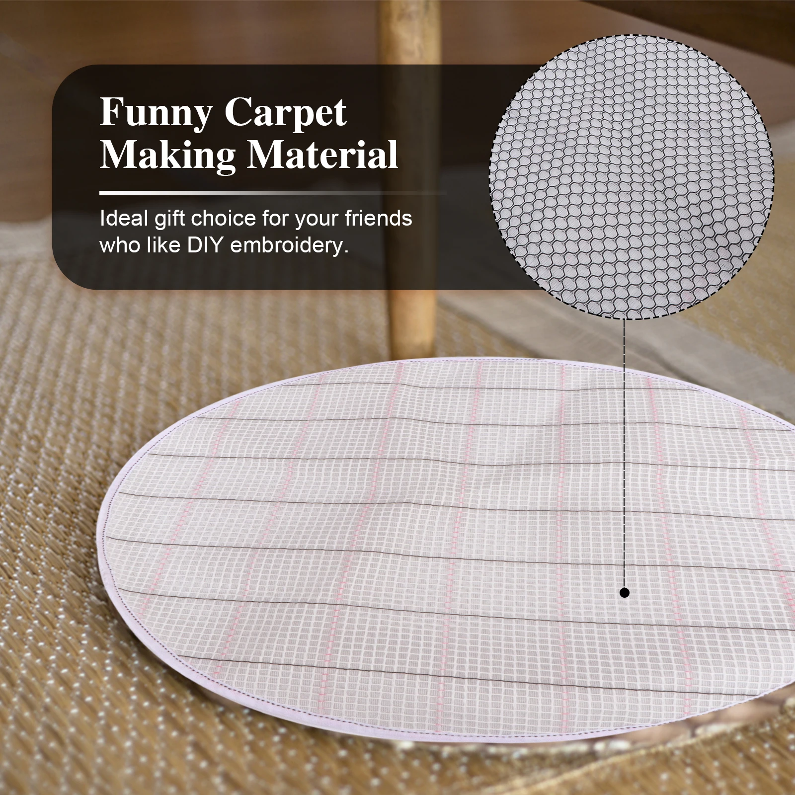 

1Pcs DIY Carpet Embroidered Cloth Premium Material Sturdy Durable Creative Funny Chic Improve Hands-on Ability Imaginative