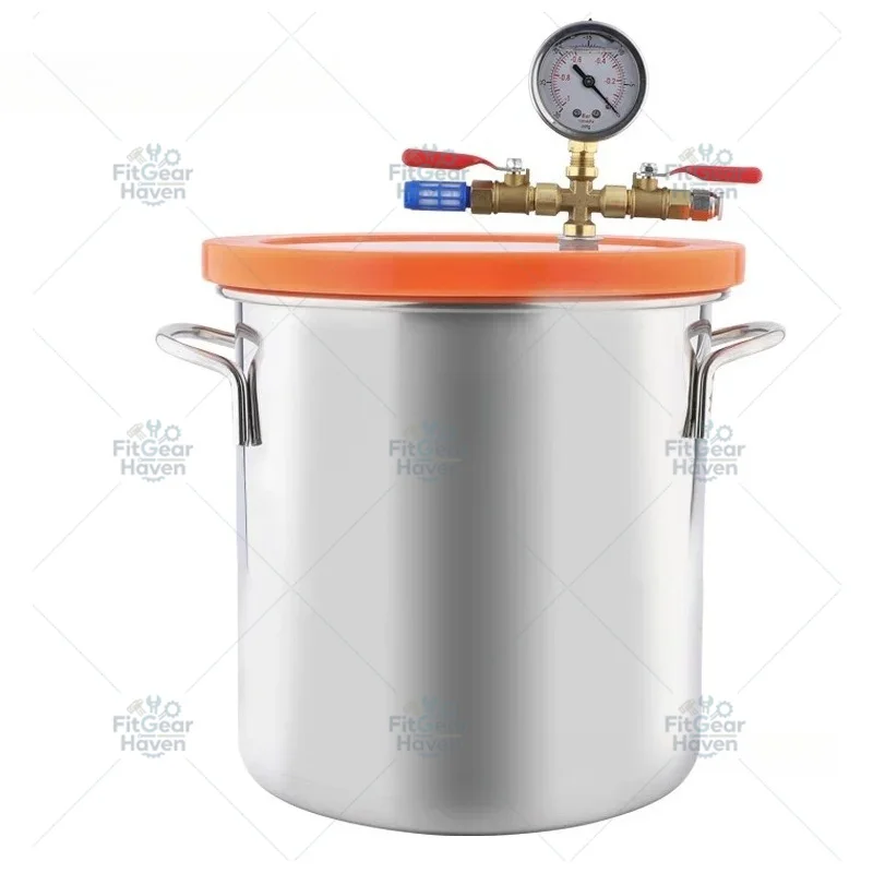 Stainless Steel Vacuum Degassing Chamber 1.5‑5 Gallon Defoaming Barrel for Silicone Resin AB Glue