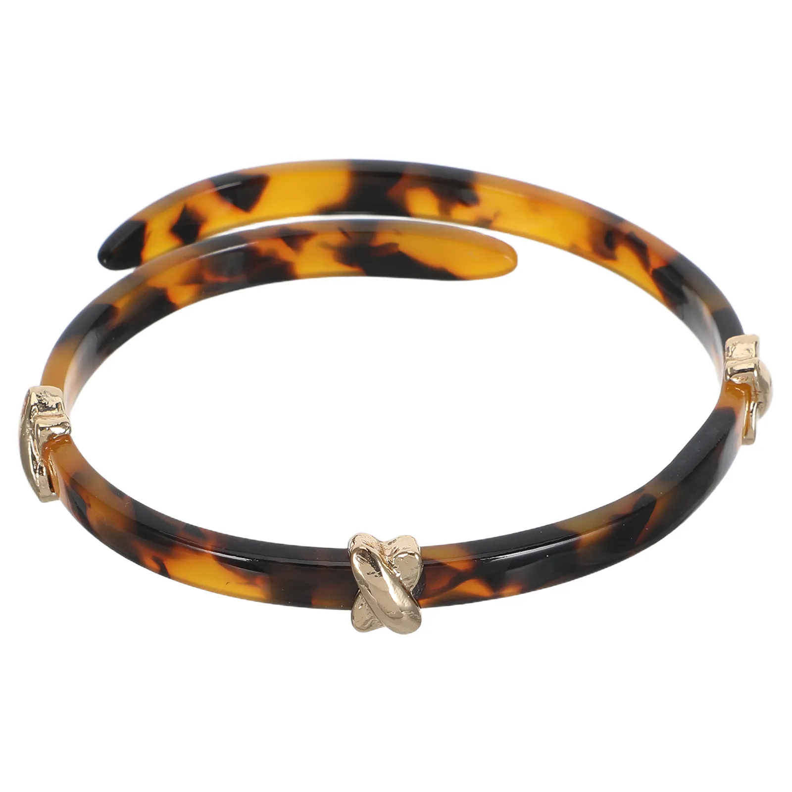 Amber Acrylic Bangle Bracelet, Classic Design for Women