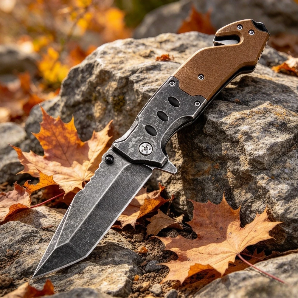 F023 Flipper Assisted Folding Knife 5Cr13Mov Tanto Point Blade 420 Steel + G10 Handle EDC Outdoor Fishing Rescue Tool