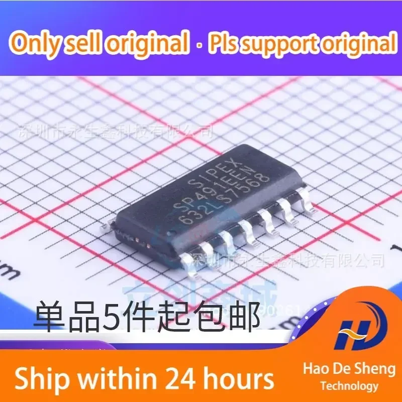 10PCS/LOT SP491EEN-L/TR  SP491EEN Transceiver RS485 SOP-14 New Original In Stock