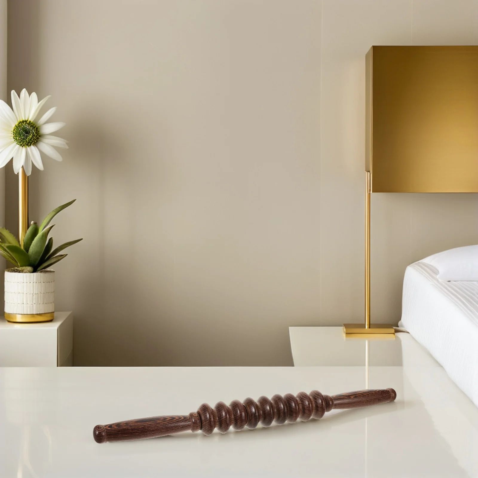 Rodillo de masaje de madera, palo de mano para todo el cuerpo, alivio muscular de las piernas, diseño ergonómico, textura de madera Natural, terapia de tejidos profundos